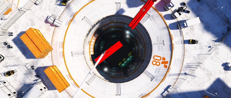 overhead view of industrial facility