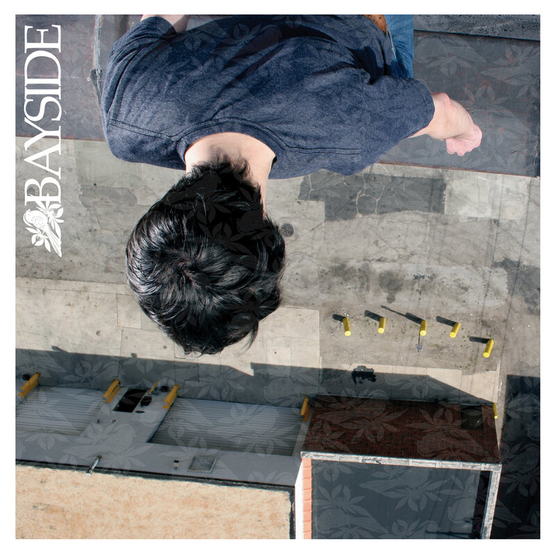 Overhead view of person on rooftop