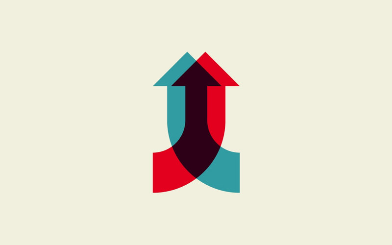 overlapping arrows logo