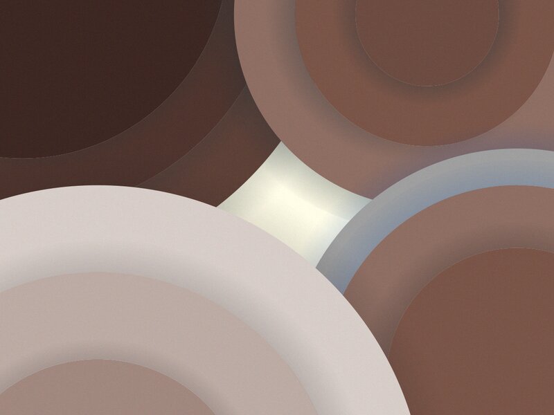Overlapping Circles — Brown, Calm