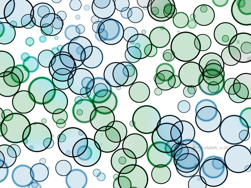 Overlapping Circles Pattern — Blue, Calm, Abstract