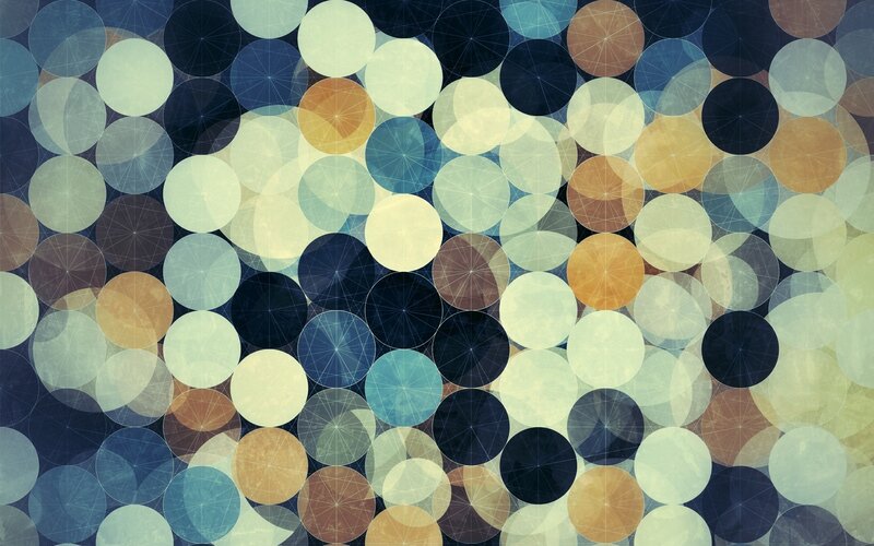 Overlapping Circles Pattern — Blue