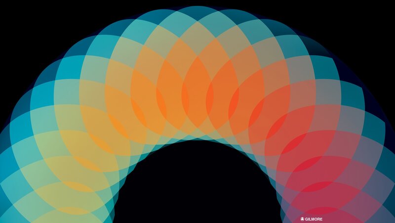 Overlapping Colored Arches
