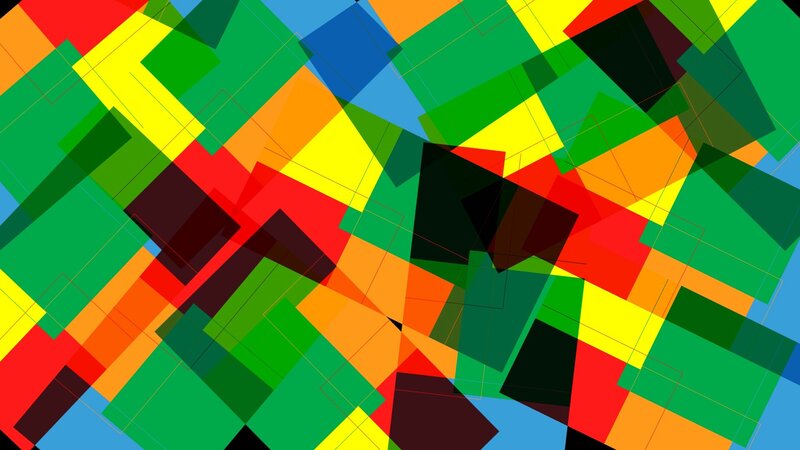 Overlapping Colored Squares — Green