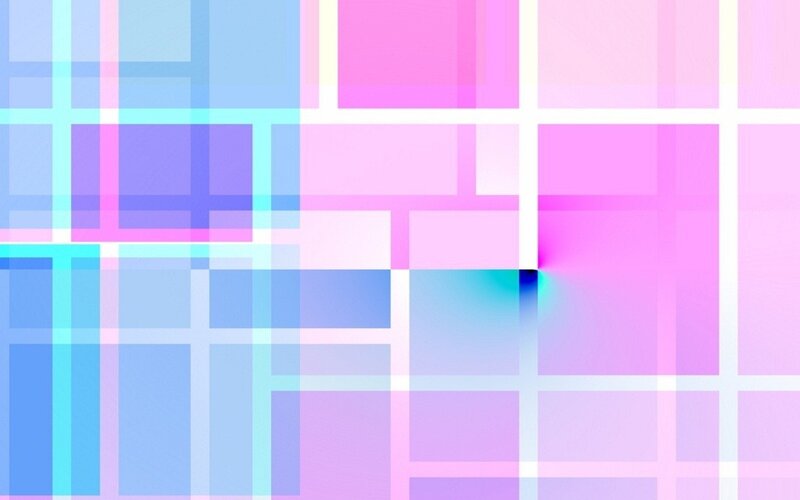 Overlapping Colored Squares — Pink