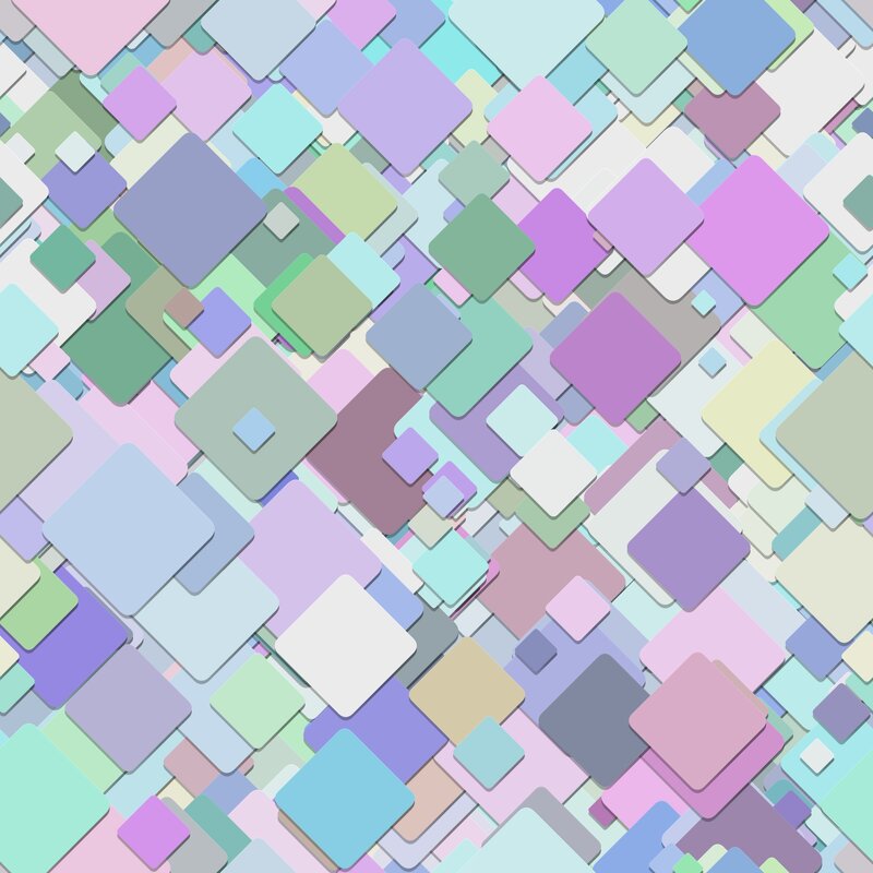 Overlapping Colored Squares — Purple