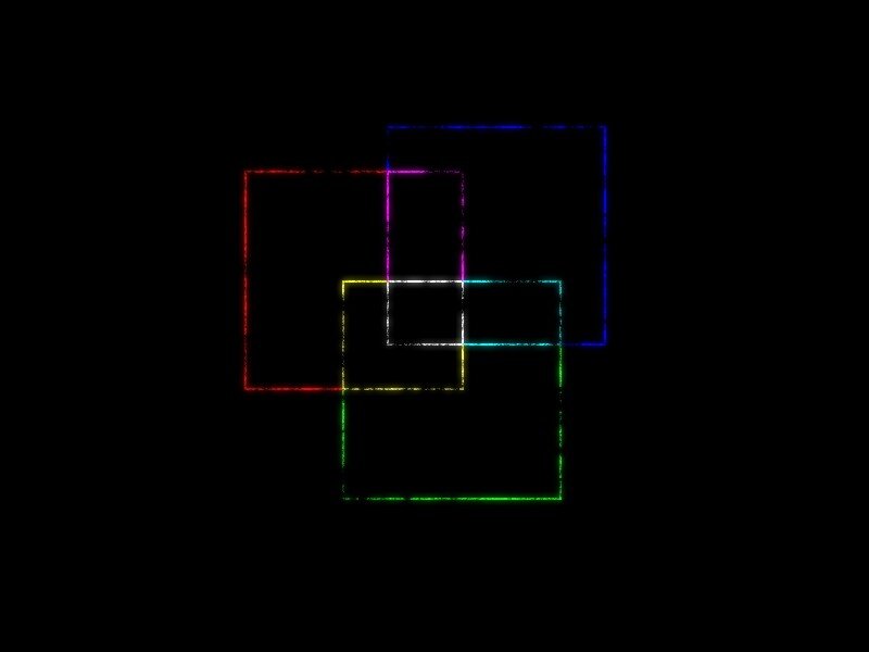 overlapping colored squares