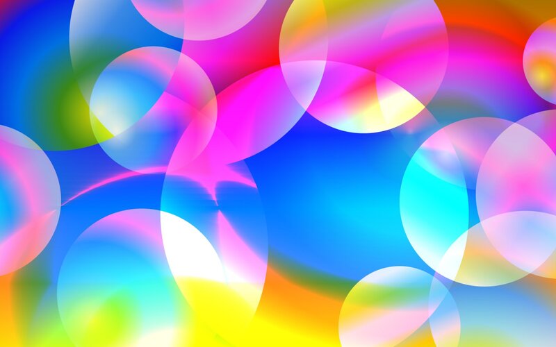 Overlapping Colorful Circles — Blue