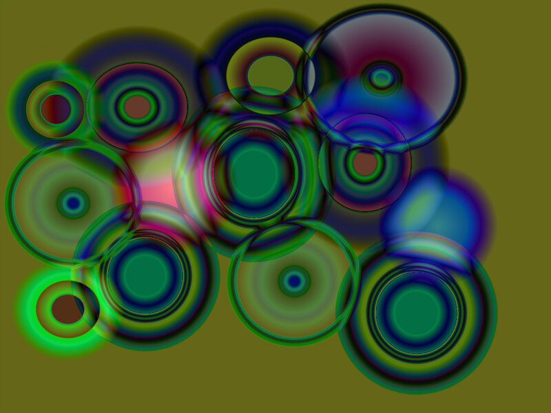 Overlapping Colorful Circles — Green