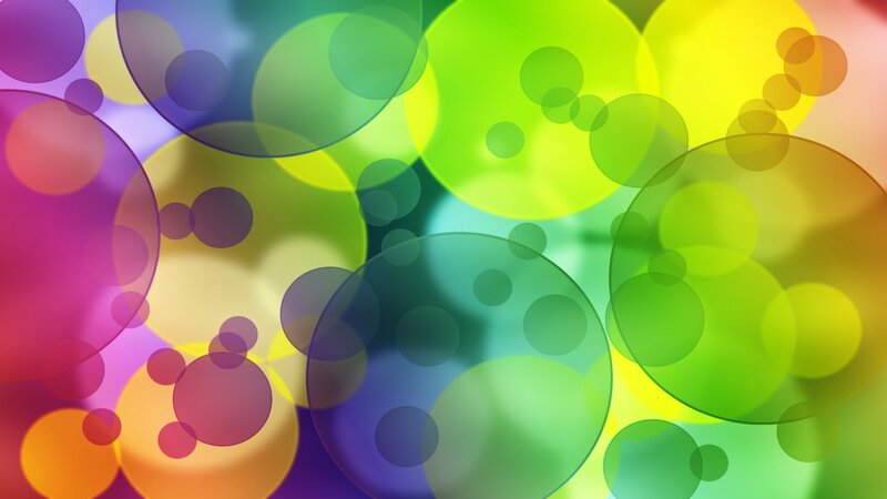 Overlapping Colorful Circles — Green, Vibrant