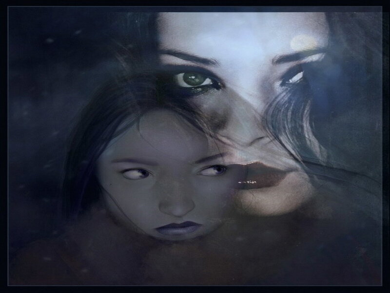 Overlapping Female Faces