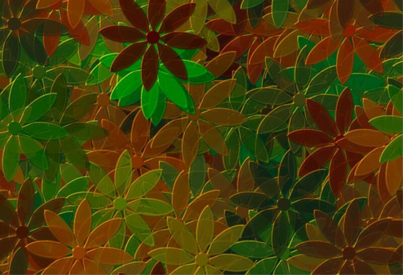 Overlapping Flower Shapes