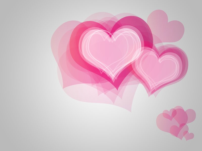 Overlapping Pink Hearts