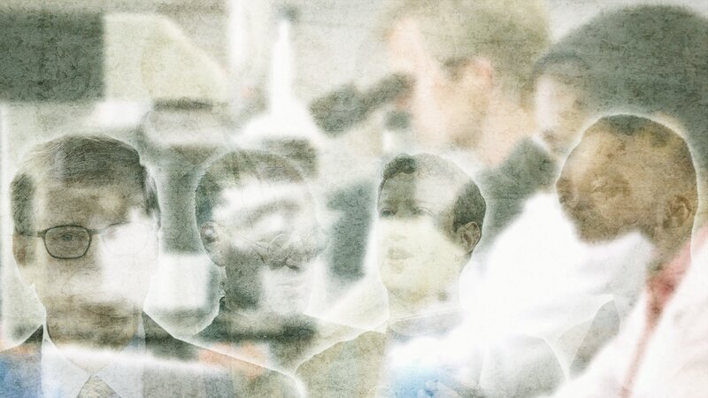 Overlapping Portraits of Men