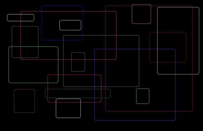 Overlapping Rectangles — Black