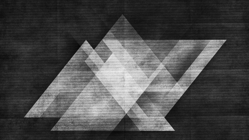 Overlapping Triangles — Black, Minimalist, Abstract