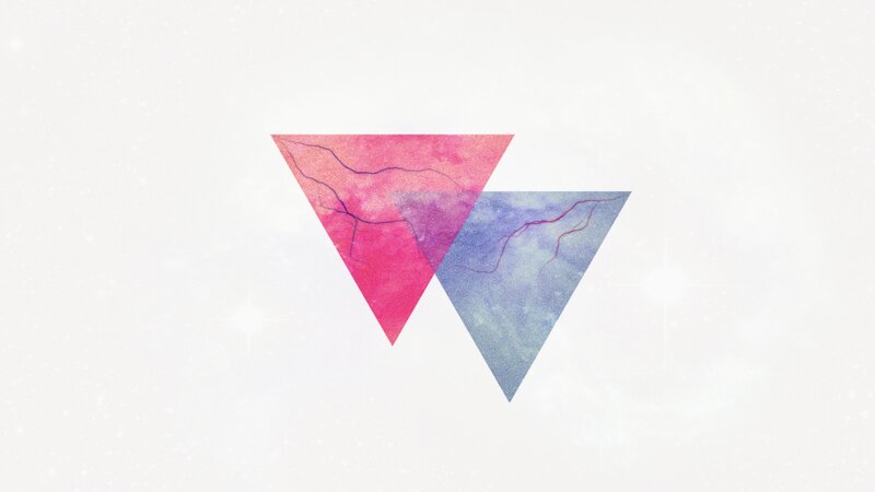 Overlapping Triangles — Pink, Calm