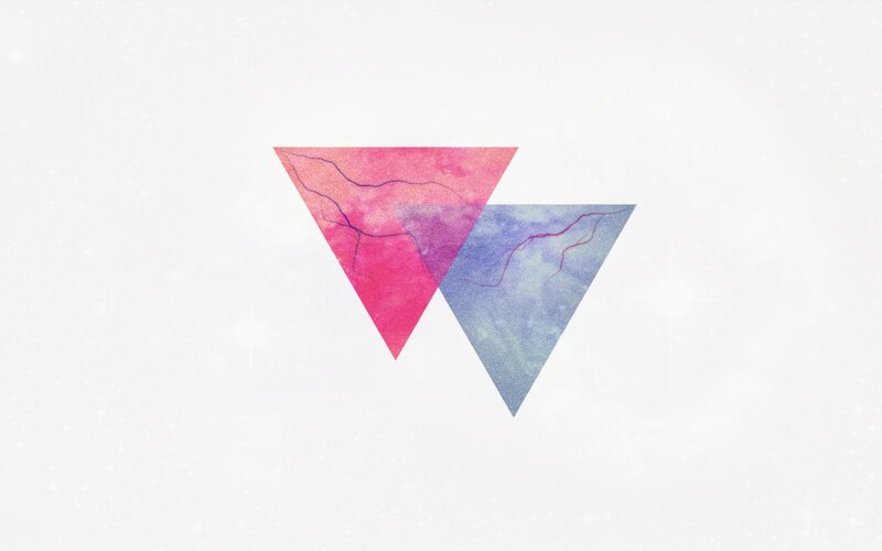 Overlapping Triangles — Pink