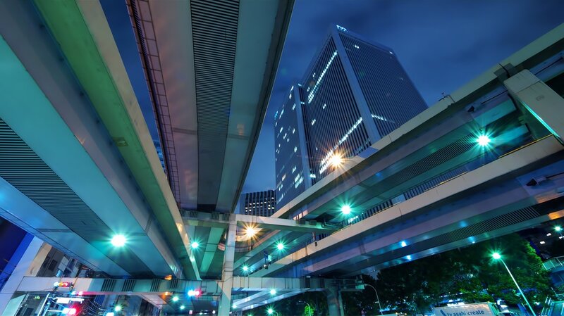 Overpass and Skyscraper