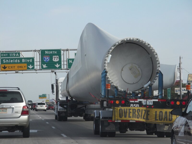 Oversize load on highway