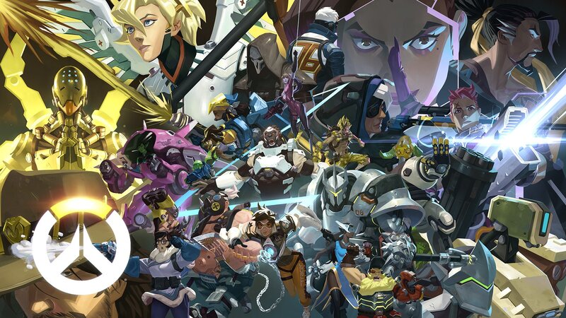 Overwatch Characters — Yellow, Dramatic