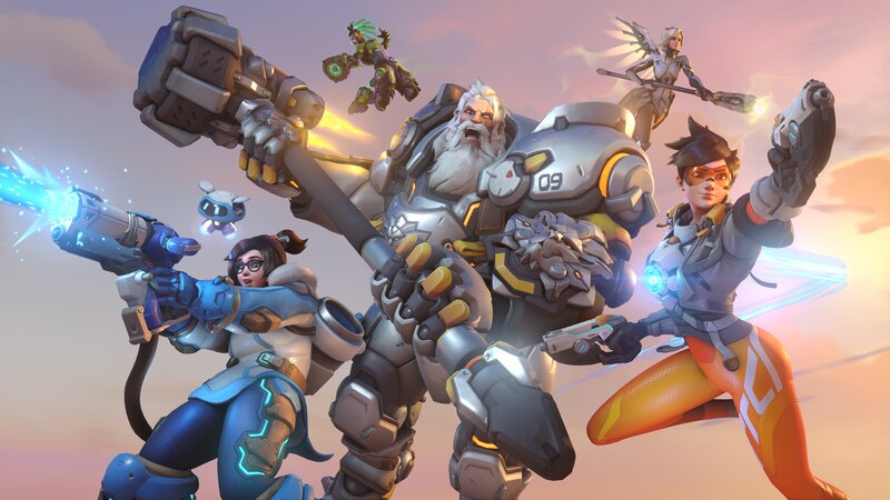 Overwatch Heroes in Action — Orange