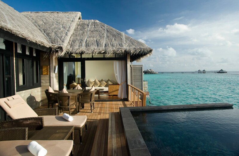 Overwater Bungalow — Blue, Serene, Afternoon, Photograph, Pool, Ocean