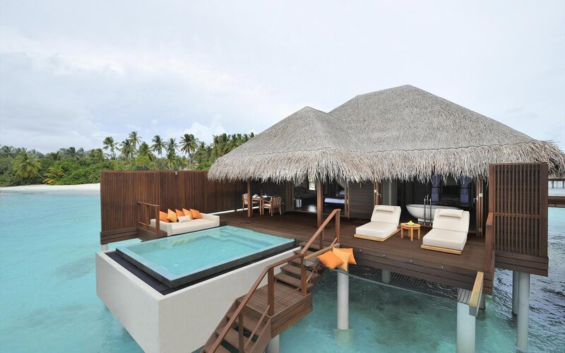 Overwater Bungalow — Blue, Serene, Afternoon, Photograph, Pool