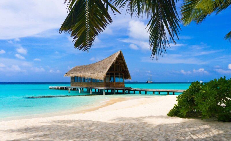 Overwater Bungalow — Blue, Serene