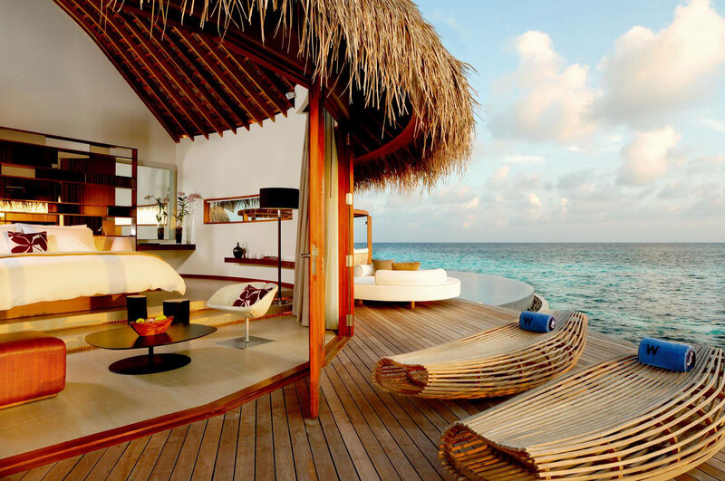 Overwater Bungalow — Brown, Serene, Sunset