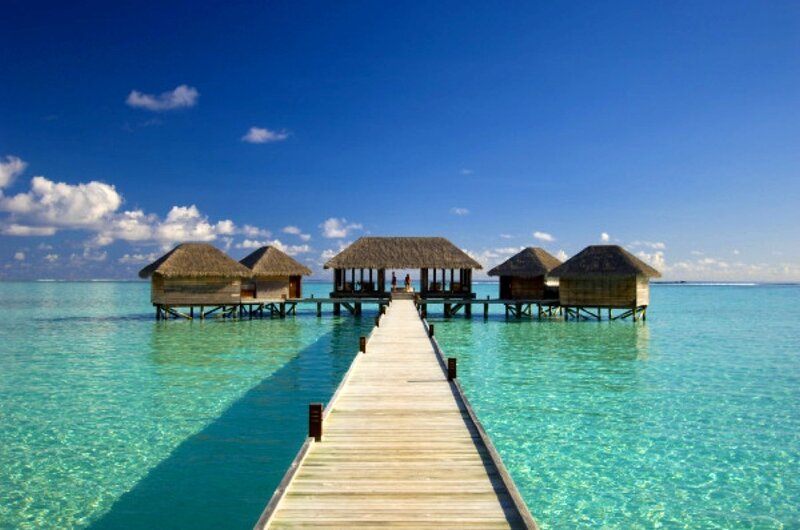 Overwater Bungalows — Blue, Serene, Afternoon