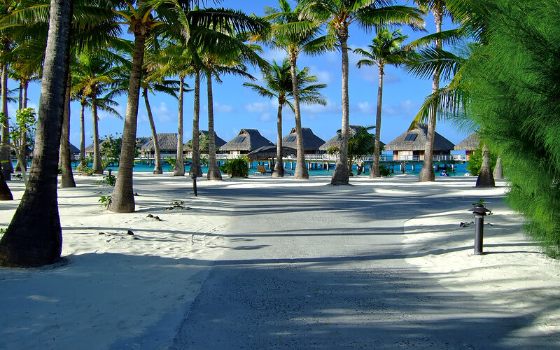 Overwater Bungalows on Beach