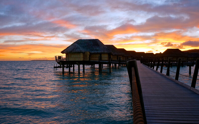 Overwater Bungalows — Orange, Serene