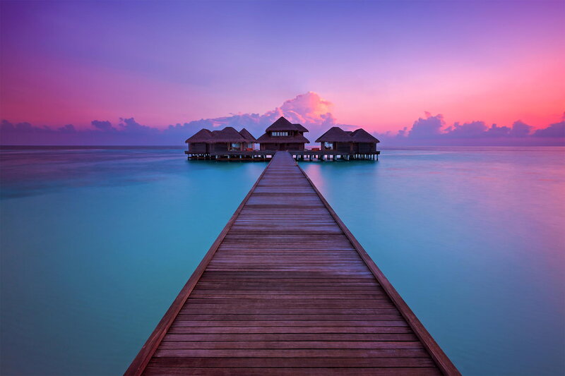 Overwater Bungalows — Purple
