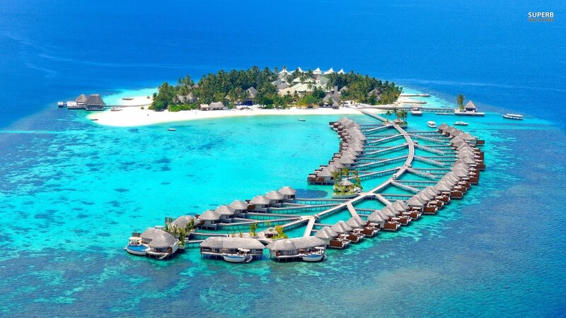 Overwater Bungalows Resort — Blue, Serene