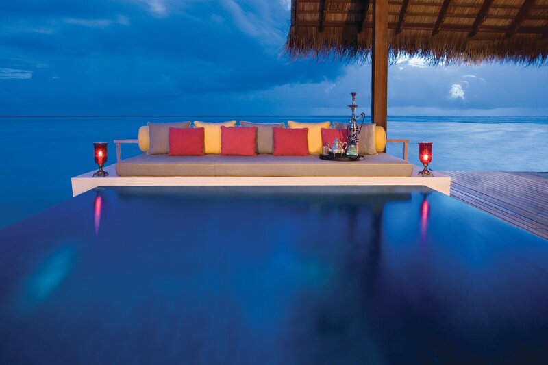 Overwater Lounge at Dusk