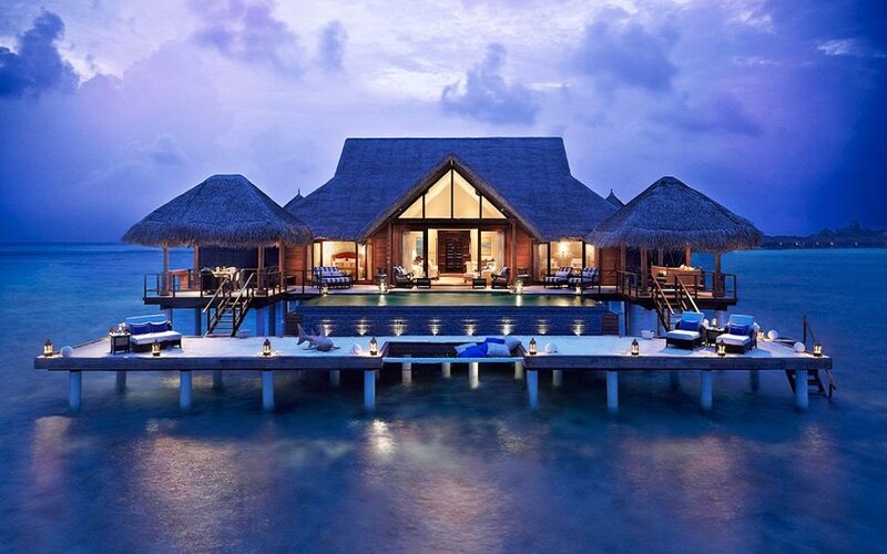 Overwater Villa at Dusk