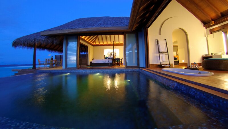 Overwater Villa at Night
