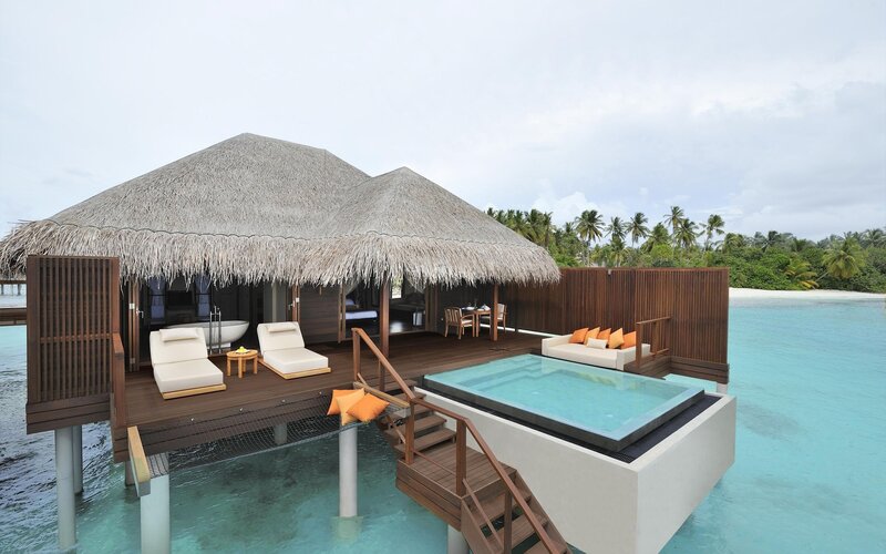 Overwater villa with private pool