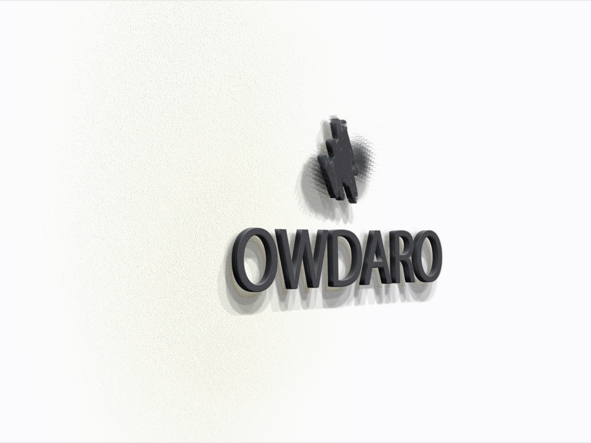 OWDARO logo on white wall