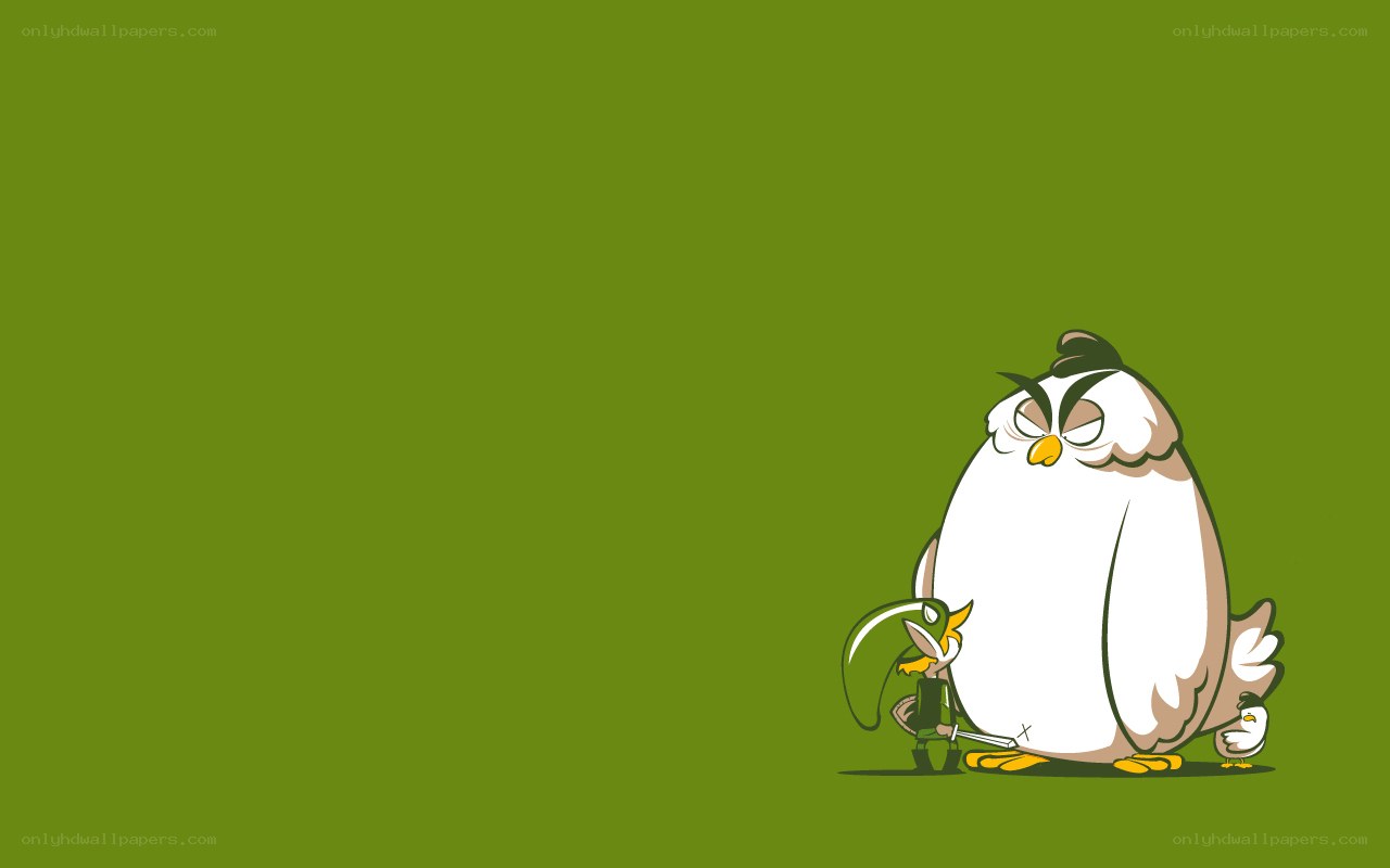 Owl and small bird characters