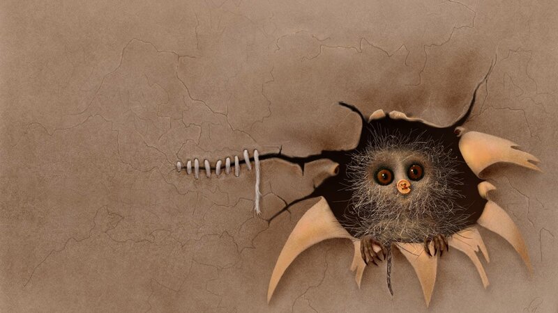 owl breaking through wall