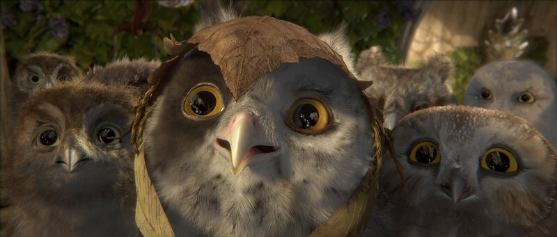 Owl Chicks in Nest