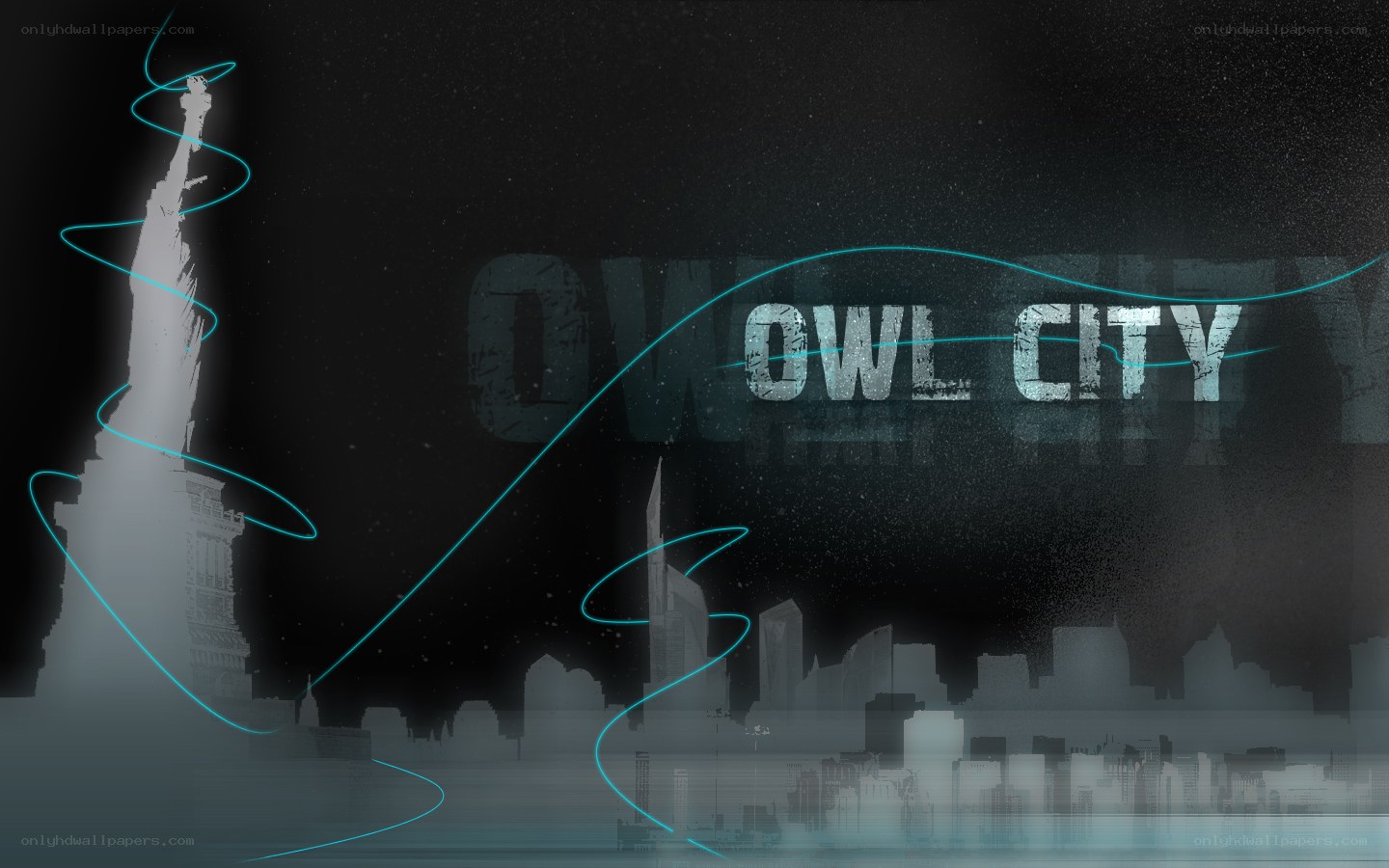 Owl City cityscape artwork