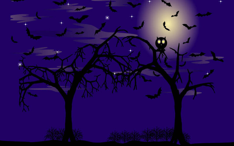 Owl in a Tree — Purple