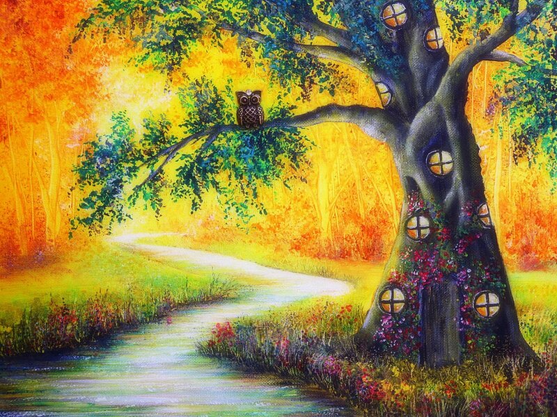 Owl in Tree House
