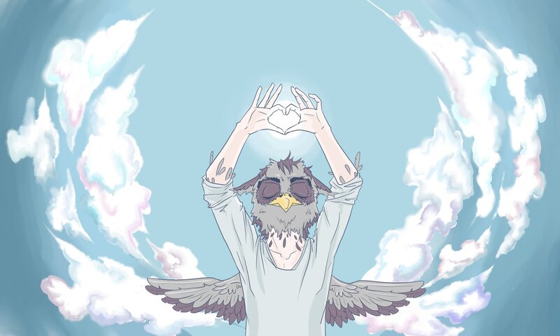 Owl-like Creature with Wings