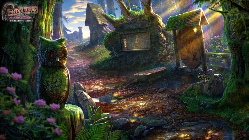Owl Statue in Forest