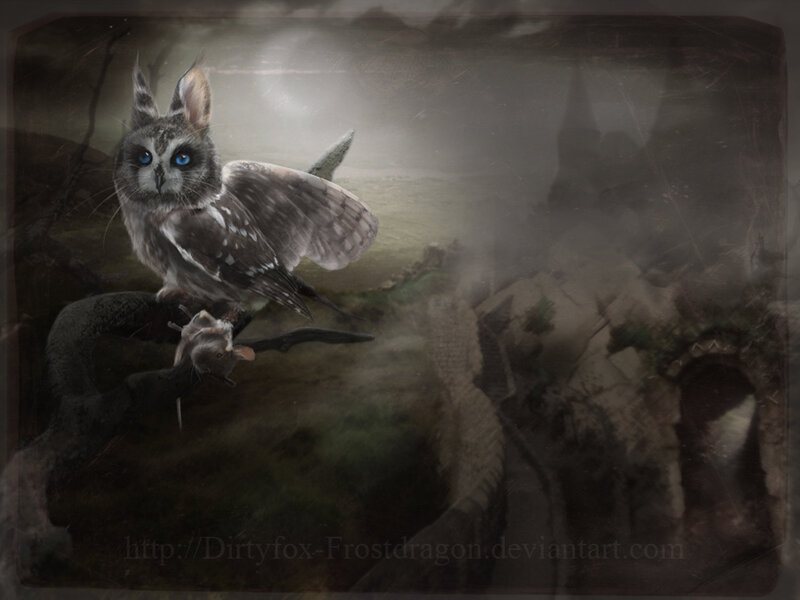 Owl with Mouse Prey