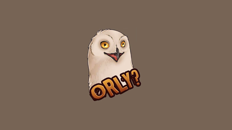 owl with orly text